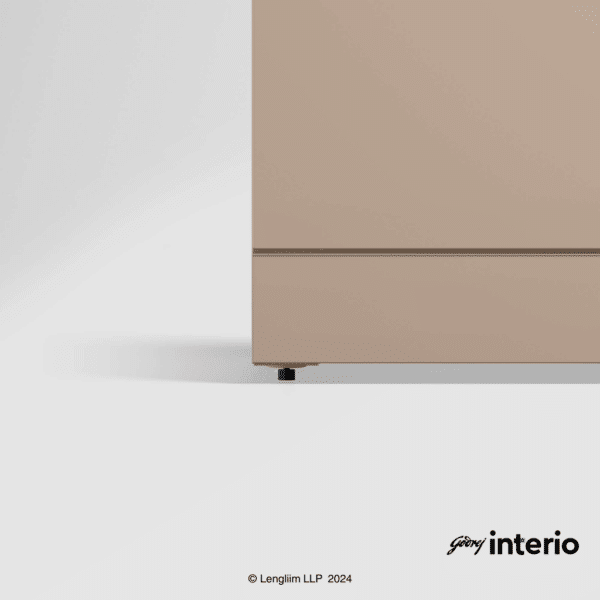 Godrej Interio Auraline Men Basic 2 Door Almirah (Textured Affogato) Skirting