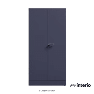 Godrej Interio Auraline Men Basic 2 Door Almirah (Textured Navy Blue) Front View