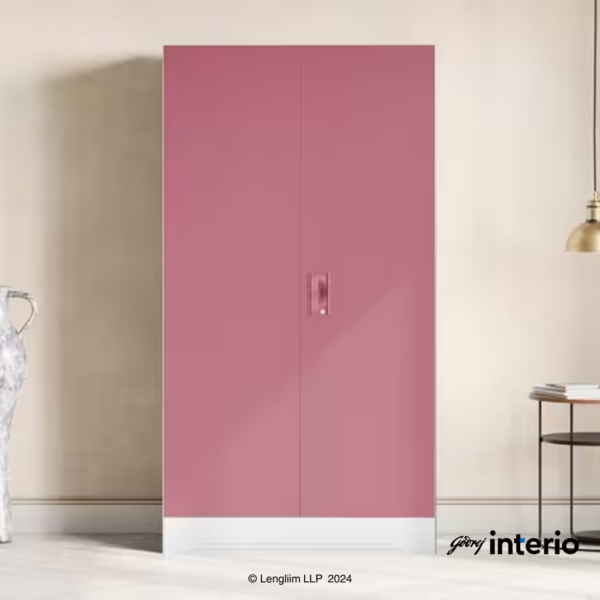 Godrej Interio Slimline 2 Door Almirah (4 Shelves, Dusty Rose) Marketing View