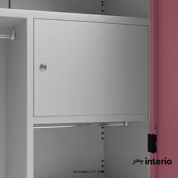 Godrej Interio Slimline 2 Door Almirah (Locker, Dusty Rose) Locker View