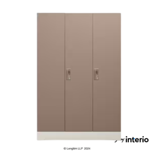 Godrej Interio Slimline 3 Door Almirah (Locker, Portabella) Front View