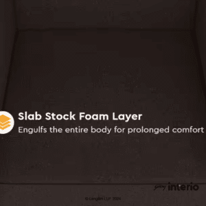 Godrej Interio Supreme Advance 1 Seater Fabric Sofa (Dark Brown) Feature 1