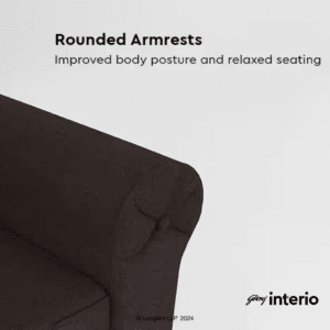 Godrej Interio Supreme Advance 1 Seater Fabric Sofa (Dark Brown) Feature 3