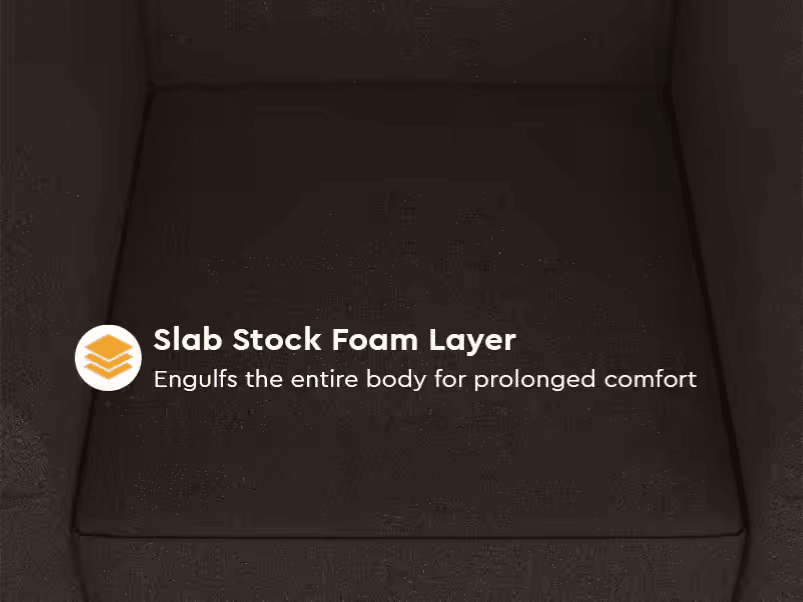 Godrej Interio Supreme Advance 1 Seater Fabric Sofa (Dark Brown) Slab Stock Foam Layer Godrej Interio Supreme Advance 1 Seater Fabric Sofa (Dark Brown) Slab Stock Foam Layer