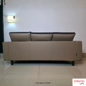 Godrej Interio Vespera 3 Seater Sofa (Synthetic Leather, Black Peanut) - Image 11