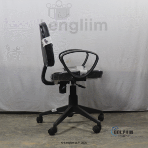 Dolphin DF 114 Budget Office Chair (Leatherite, Black) Side View