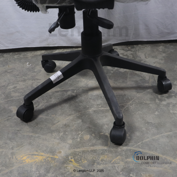 Dolphin DF 114 Budget Office Chair (Leatherite, Black) Base Stand View