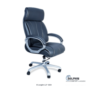 Dolphin DF 33 Premium Executive Office Chair (Leatherite, Black) Company Image