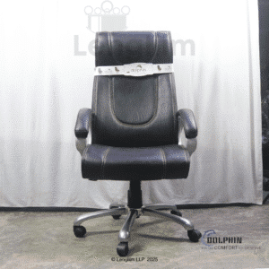 Dolphin DF 60 Executive Office Chair (Leatherite, Black) Front View