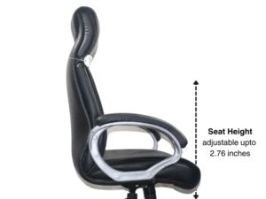Dolphin DF 60 Executive Office Chair (Leatherite, Black) Height Adjustable Dolphin DF 60 Executive Office Chair (Leatherite, Black) Height Adjustable