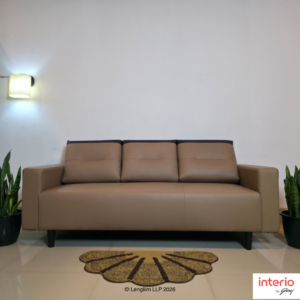 Godrej Interio Vespera 3 Seater Sofa (Synthetic Leather, Black Peanut) - Image 13