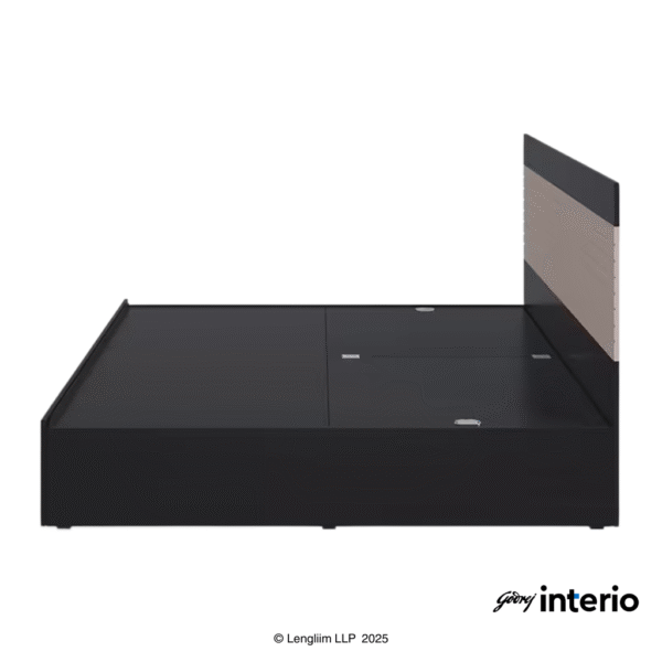 Godrej Interio Apex Nx King Size Engineered Wood Bed with Pull-Out Storage Side View