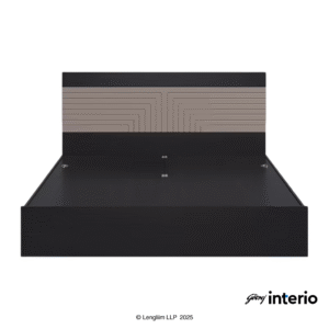 Godrej Interio Apex Nx King Size Engineered Wood Bed with Pull-Out Storage Front View