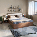Godrej Interio Casablanca V2 King Size Bed (Half Hydraulic Storage, Dark Walnut) Marketing Image