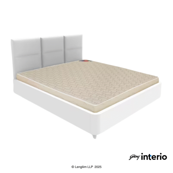 Godrej Interio Mattress Orthomatic Deluxe Queen Size 5 Inches (78 60 5) Front Angle View