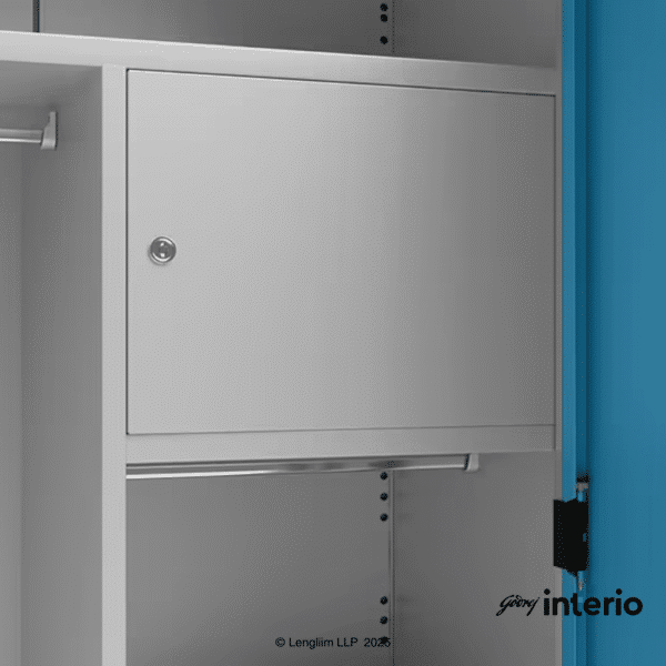 Godrej Interio Slimline 2 Door Almirah (Locker, Milky Blue) Locker Box