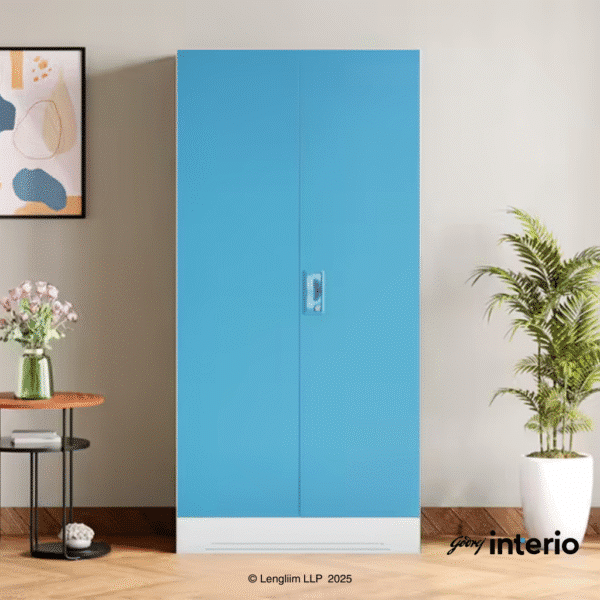 Godrej Interio Slimline 2 Door Almirah (Locker, Milky Blue) Marketing View