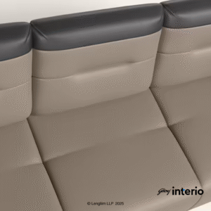 Godrej Interio Vespera 3 Seater Sofa (Synthetic Leather, Black Peanut) Seat View