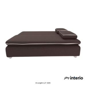 Godrej Interio Windsor 2 Seater Sofa Bed (Brown) Side View Bedmode