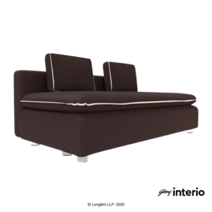 Godrej Interio Windsor 2 Seater Sofa Bed (Brown) Front Angle Low View