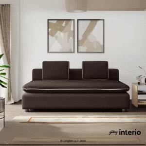 Godrej Interio Windsor 2 Seater Sofa Bed (Brown) Marketing View