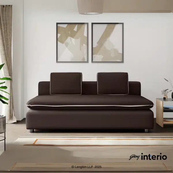 Godrej Interio Windsor 2 Seater Sofa Bed (Brown) Marketing View