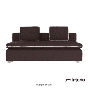 Godrej Interio Windsor 2 Seater Sofa Bed (Brown) Front View