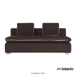 Godrej Interio Windsor 2 Seater Sofa Bed (Brown) Front View