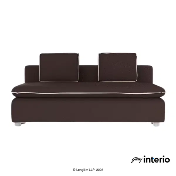 Godrej Interio Windsor 2 Seater Sofa Bed (Brown) Front View