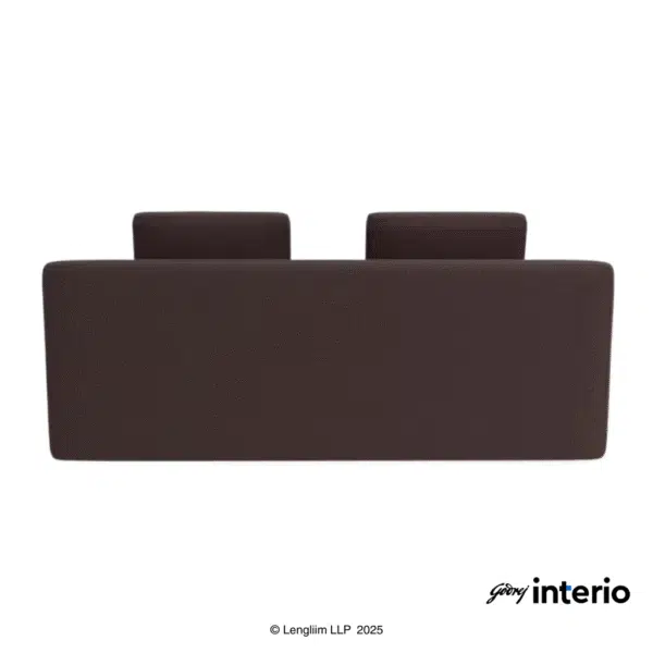 Godrej Interio Windsor 2 Seater Sofa Bed (Brown) Back View