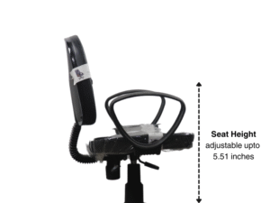 Dolphin DF 114 Budget Office Chair (Leatherite, Black) Height Adjustable