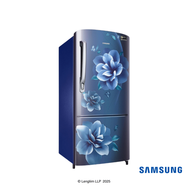 Samsung 183 Liters 3 Star Single Door Refrigerator (Camellia Blue, RR20C2723CU) Front Angle View