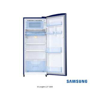 Samsung 183 Liters 3 Star Single Door Refrigerator (Camellia Blue, RR20C2723CU) Front View Interior