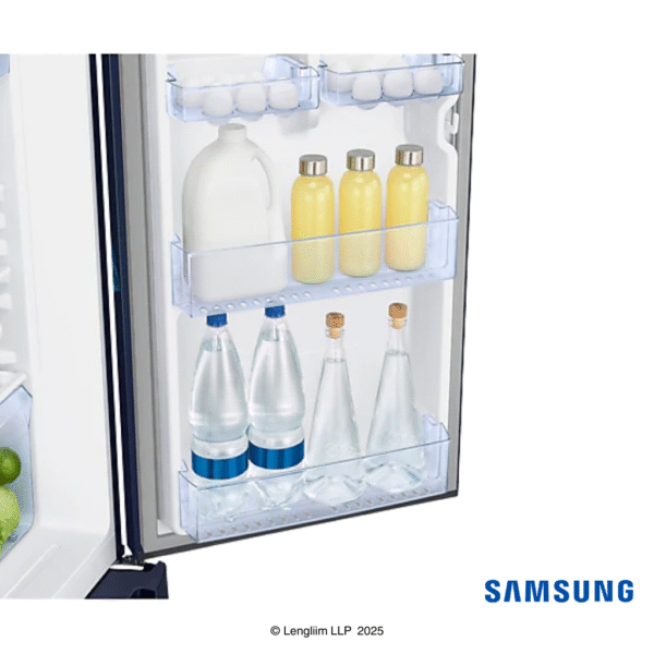 Samsung 189 Liters 5 Star Single Door Refrigerator (Midnight Blossom Blue, RR21C2H25UZHL) Door Bottle Holders