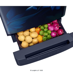 Samsung 189 Liters 5 Star Single Door Refrigerator (Midnight Blossom Blue, RR21C2H25UZHL) Base Stand Drawer