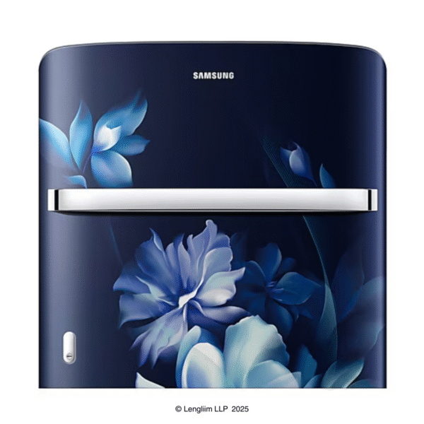 Samsung 189 Liters 5 Star Single Door Refrigerator (Midnight Blossom Blue, RR21C2H25UZHL) Stylish Door Handle