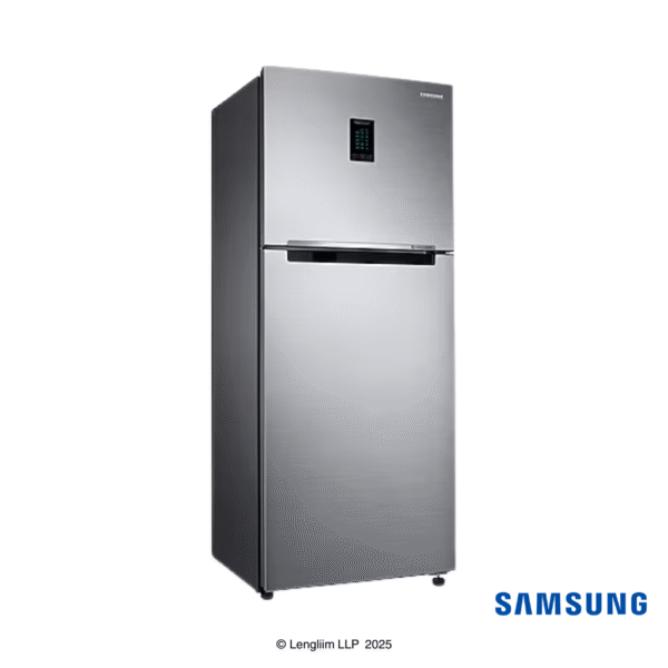 Samsung 301 Liters 2 Star Convertible Double Door Fridge (Elegant Inox, RT34C4522S8) Front Angle View