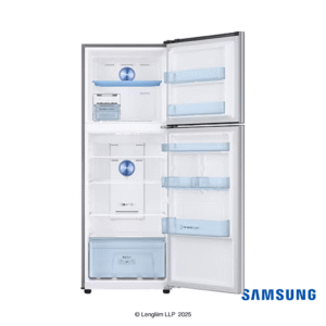 Samsung 301 Liters 2 Star Convertible Double Door Fridge (Elegant Inox, RT34C4522S8) Front View Interior