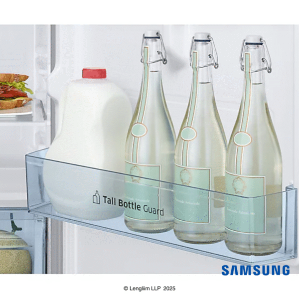 Samsung 301 Liters 2 Star Convertible Double Door Fridge (Elegant Inox, RT34C4522S8) Tall Bottle Guard