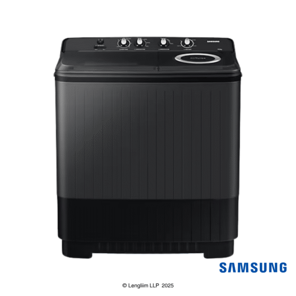 Samsung 11.5 Kg Semi Automatic Washing Machine (Dark Gray, WT11A4260GDTL) Front View