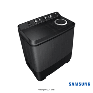 Samsung 11.5 Kg Semi Automatic Washing Machine (Dark Gray, WT11A4260GDTL) Front Top Angle View