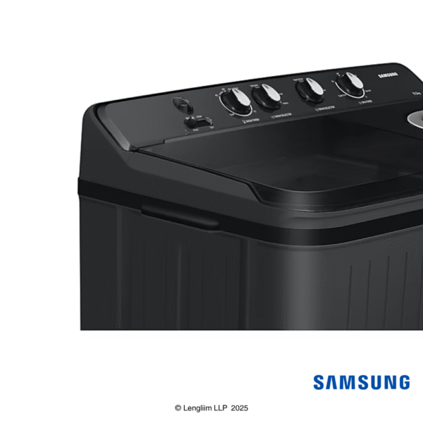 Samsung 11.5 Kg Semi Automatic Washing Machine (Dark Gray, WT11A4260GDTL) Panel View 2