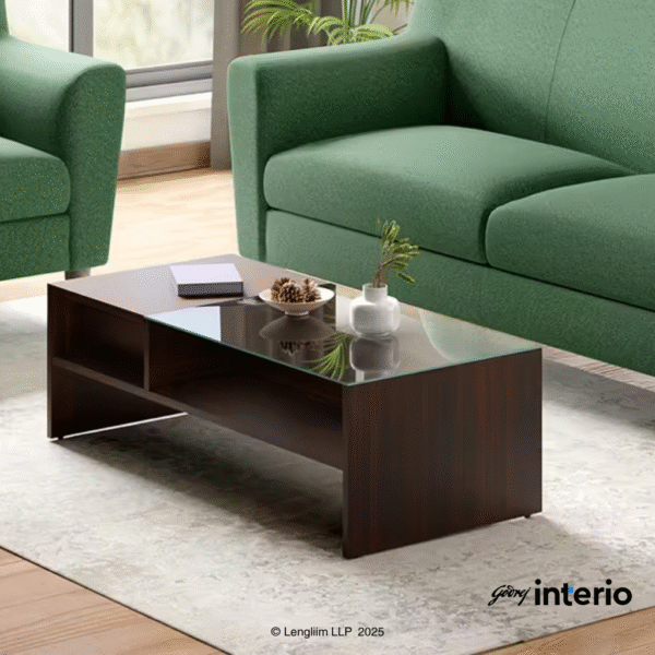 Godrej Interio Acura Pro Coffee Table (Tempered Glass, Wenge) Marketing Image