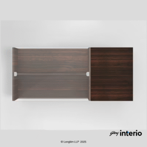 Godrej Interio Acura Pro Coffee Table (Tempered Glass, Wenge) Top View