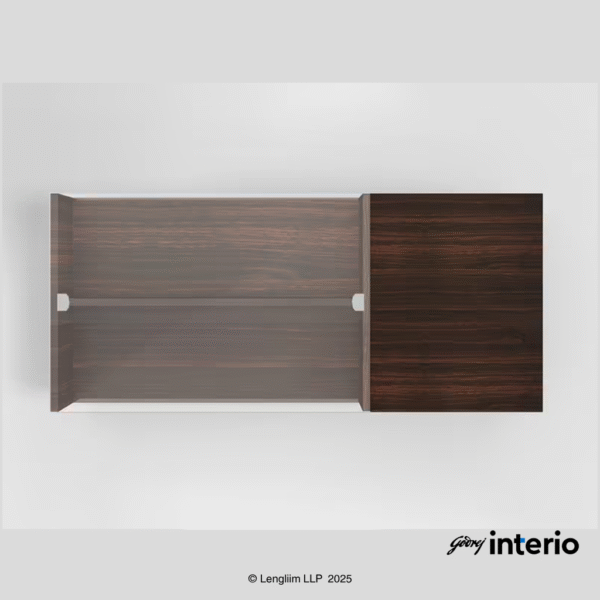 Godrej Interio Acura Pro Coffee Table (Tempered Glass, Wenge) Top View