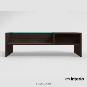Godrej Interio Acura Pro Coffee Table (Tempered Glass, Wenge) Front View