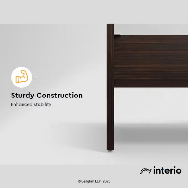 Godrej Interio Acura Pro Coffee Table (Tempered Glass, Wenge) Sturdy Construction