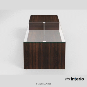 Godrej Interio Acura Pro Coffee Table (Tempered Glass, Wenge) Side View