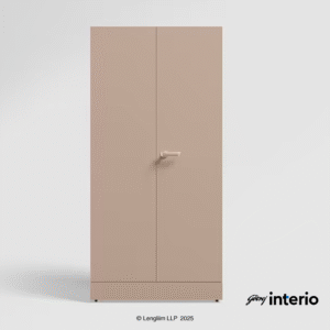Godrej Interio Auraline Women Basic 2 Door Steel Almirah (Affogato Tex) Front View Image