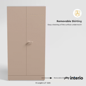 Godrej Interio Auraline Women Basic 2 Door Steel Almirah (Affogato Tex) Removable Skirting